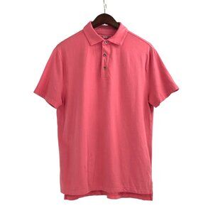HyperNatural Mens Classic Fit Polo Shirt Small Supima Cotton Blend Pink FLAWED